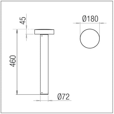 PIN Piantana LED Boluce illuminazione Lampade da esterno